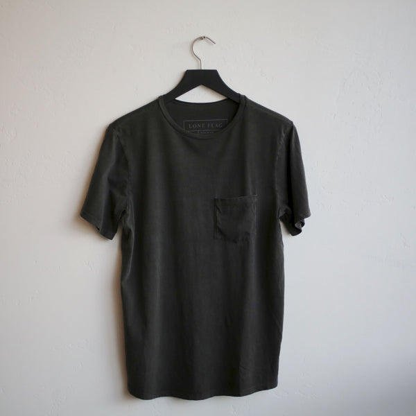 Basic Pocket Curved Hem Obsidian