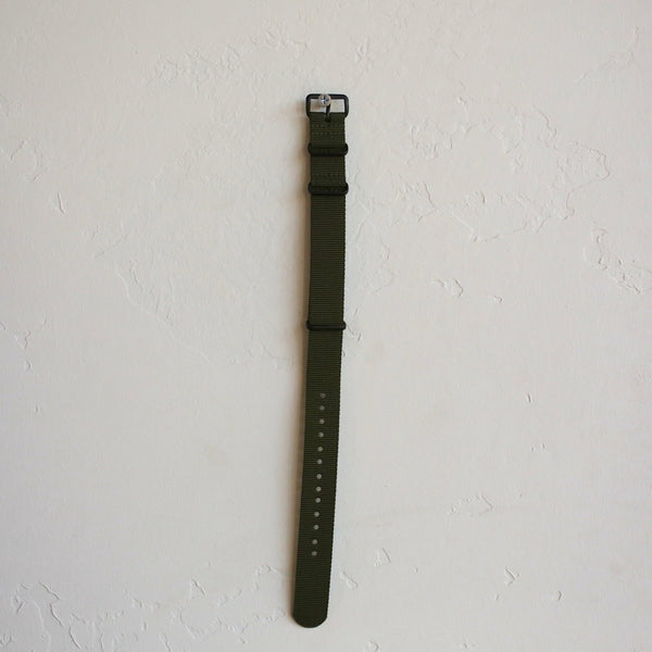 18mm Olive NATO Strap with Black PVD fittings